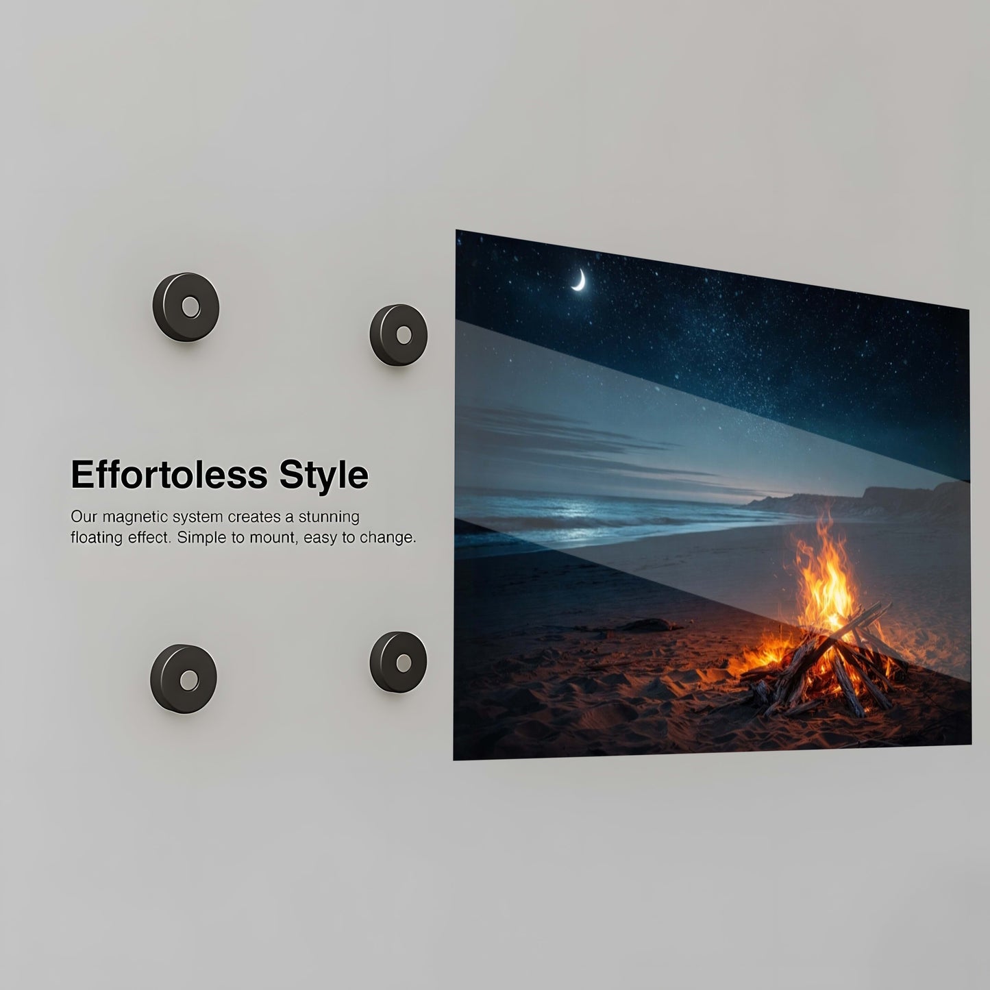 Beach Bonfire Night - Installation Mockup