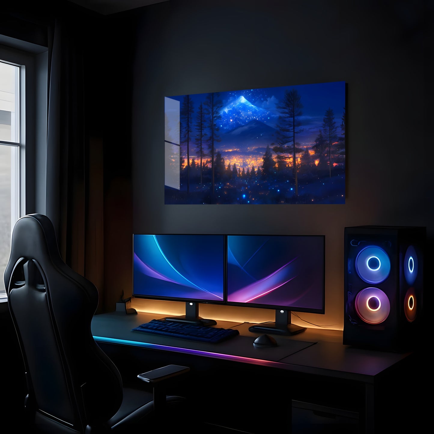 Ethereal Mountain Glow - Lifestyle Mockup