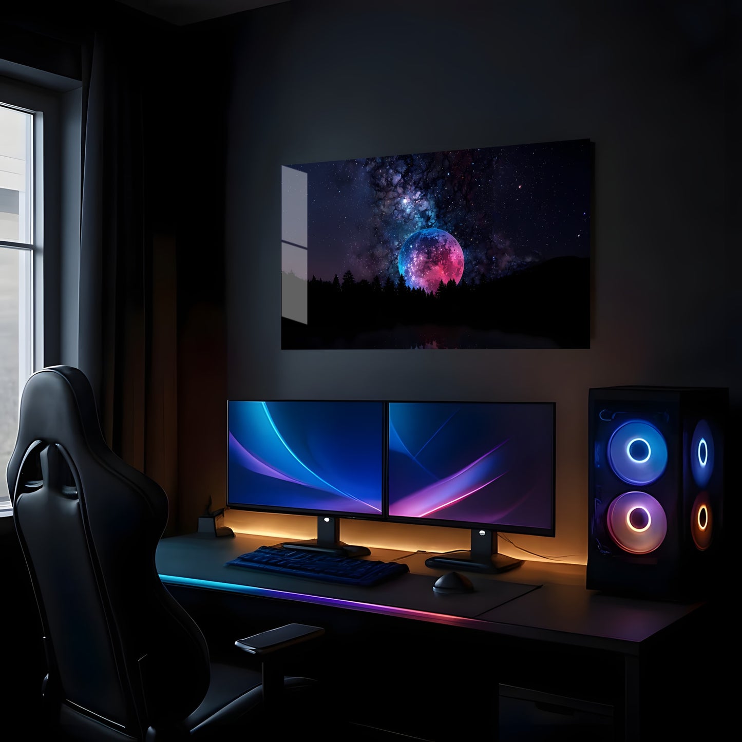 Cosmic Night Reflection - Lifestyle Mockup