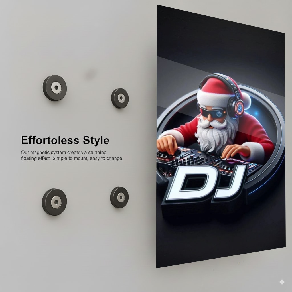 Santa DJ Rocking - Installation Mockup