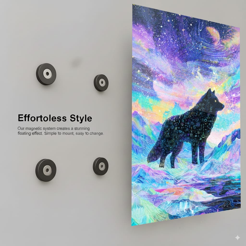 Cosmic Wolf Ascent - Installation Mockup