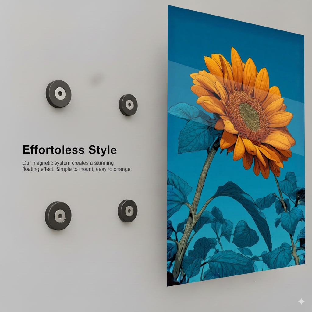 Azure Golden Bloom - Installation Mockup