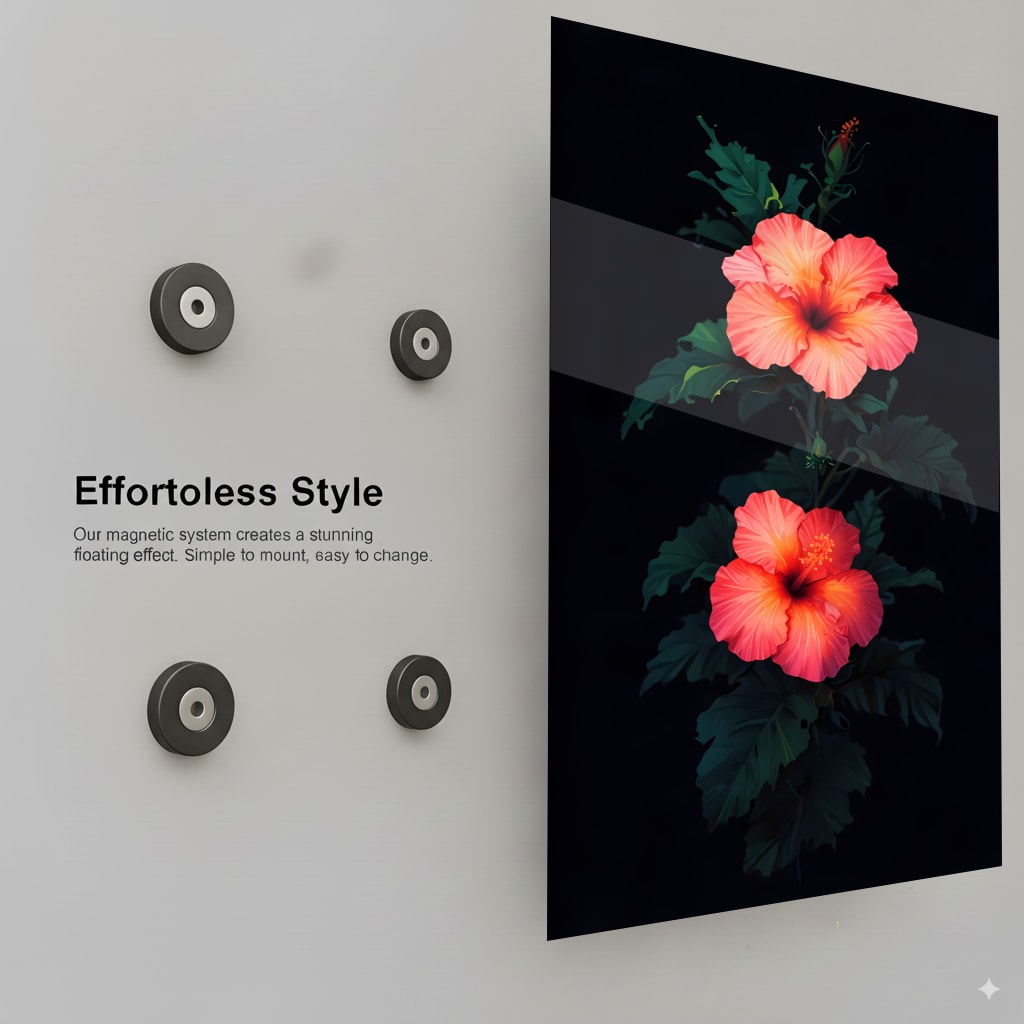Floral Dark Beauty - Installation Mockup