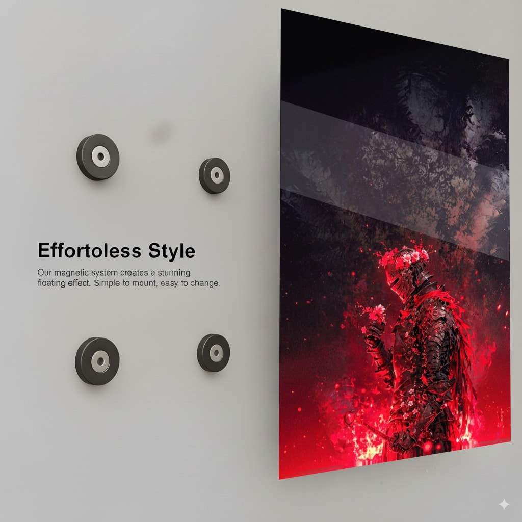 Blooming Steel Knight - Installation Mockup