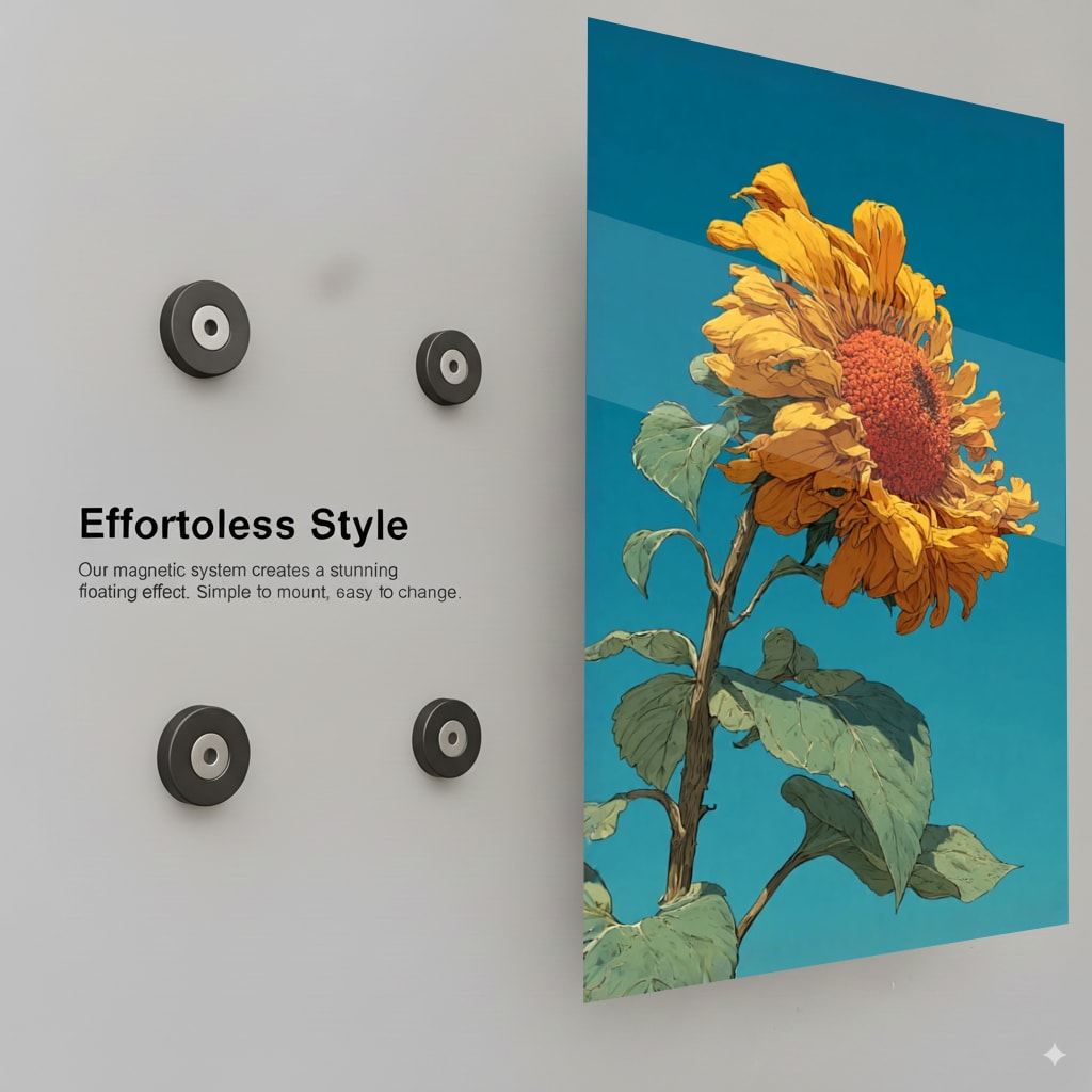 Sunflower Blue Serenity - Installation Mockup