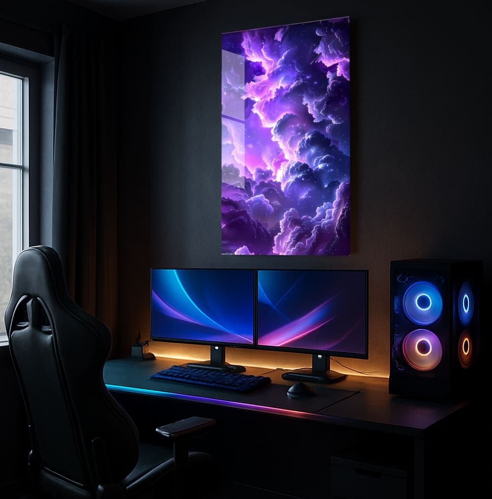 Celestial Purple Nebula - Lifestyle Mockup