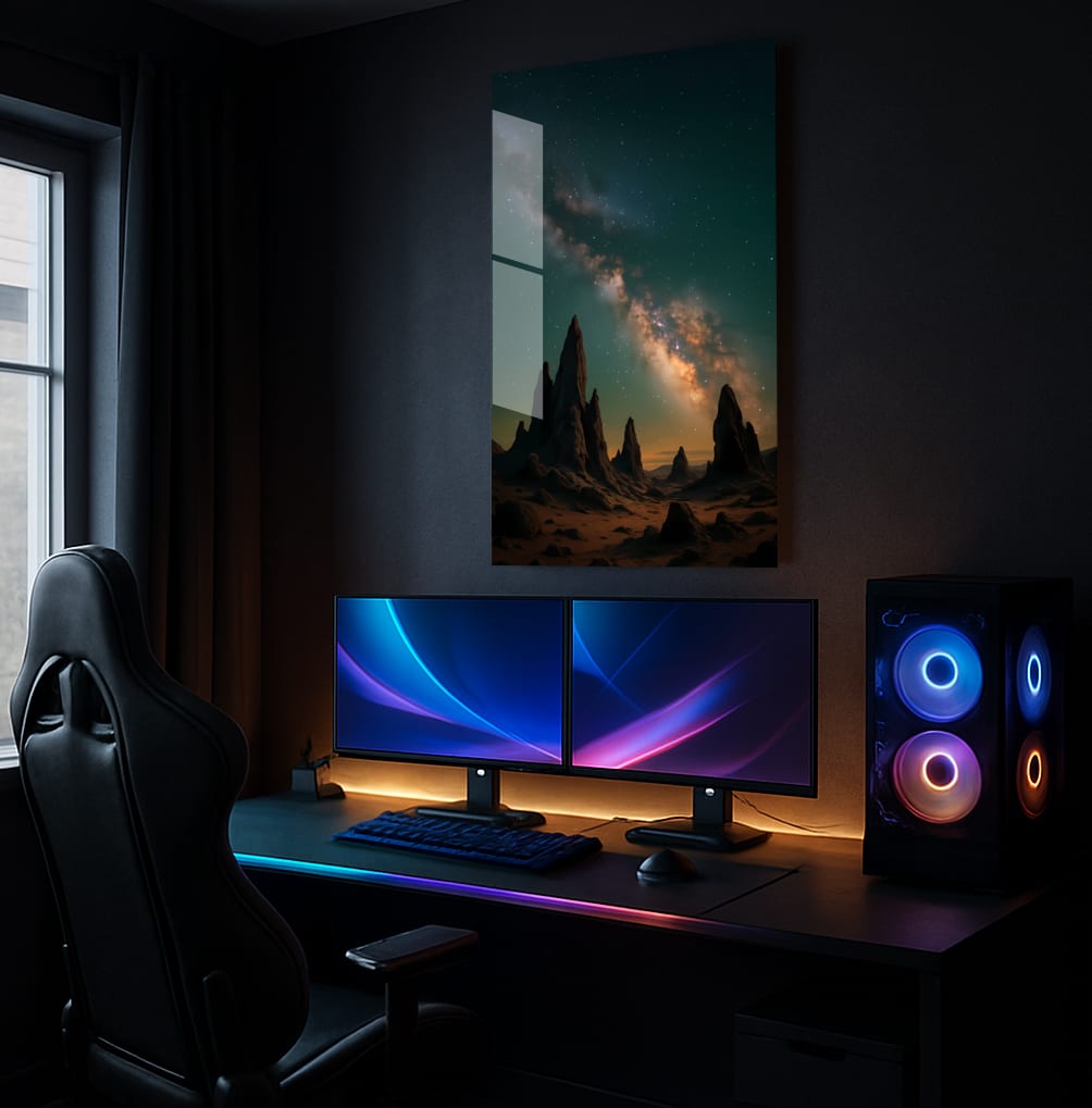 Cosmic Desert Pillars - Showcase Mockup