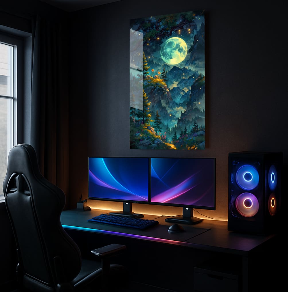 Lunar Mountain Serenity - Lifestyle Mockup