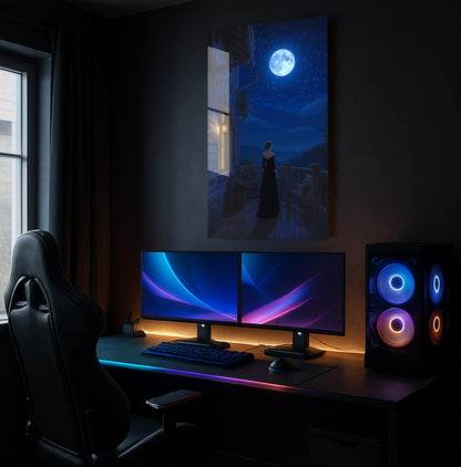 Lunar Serenity Gaze - Showcase Mockup