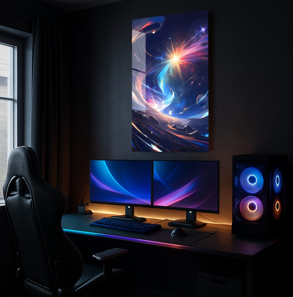Cosmic Landscape Radiance - Lifestyle Mockup