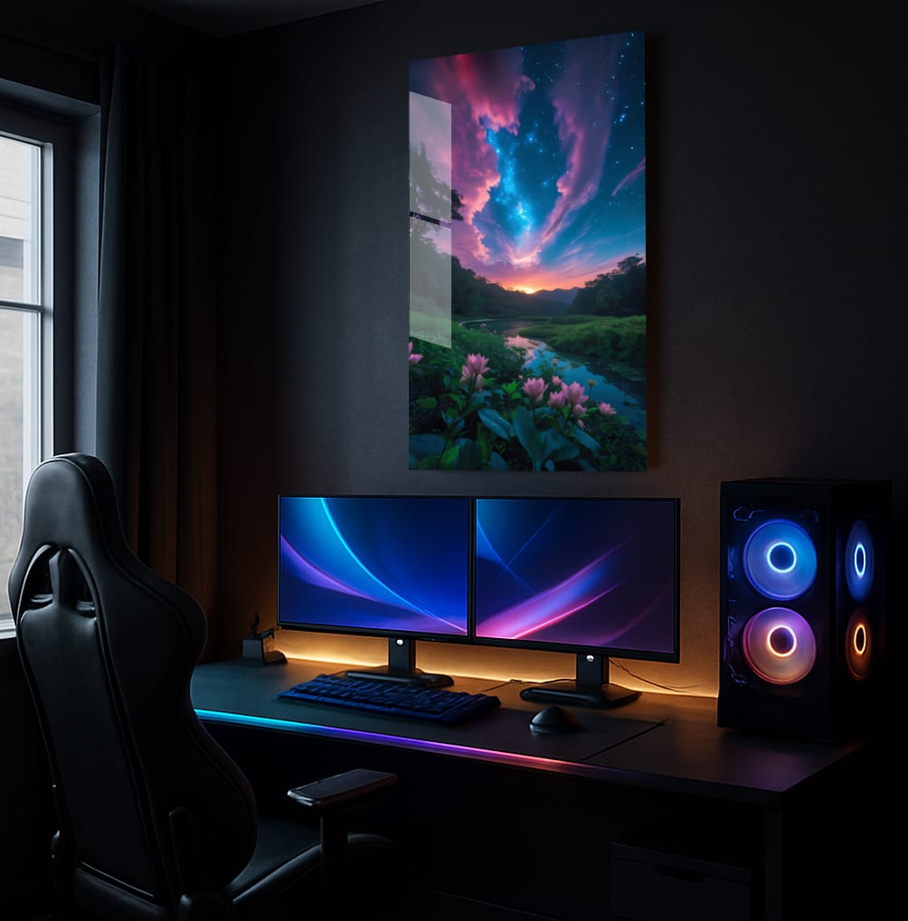 Tranquil Sky Lotus - Lifestyle Mockup