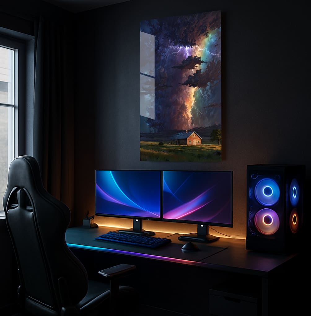 Electric Skies' Fury - Showcase Mockup