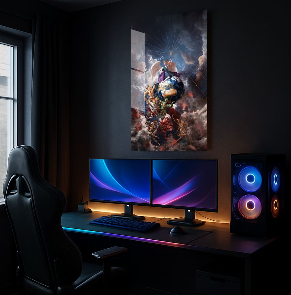 Cosmic Angelic Battle - Showcase Mockup