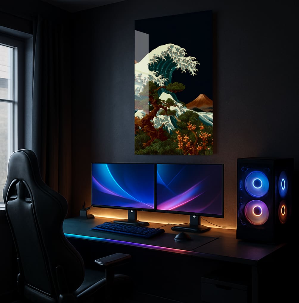 Pixelated Tsunami Dream - Lifestyle Mockup