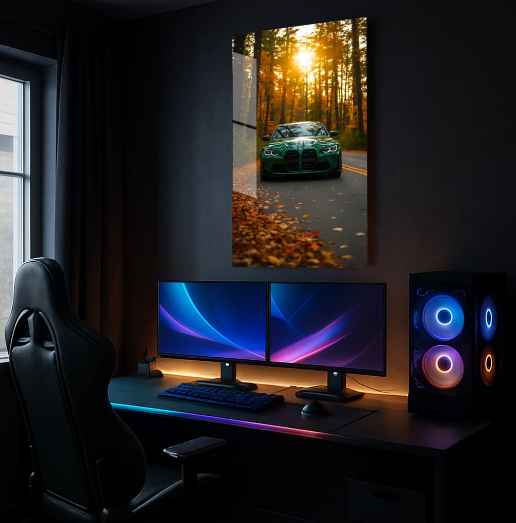 Autumn Drive Green - Showcase Mockup