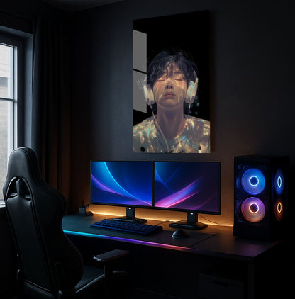 Serene Soundscape Portrait - Lifestyle Mockup