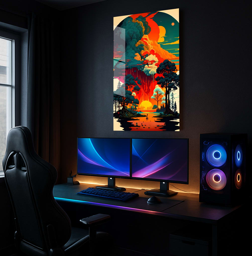 Vivid Dystopian Landscape - Lifestyle Mockup