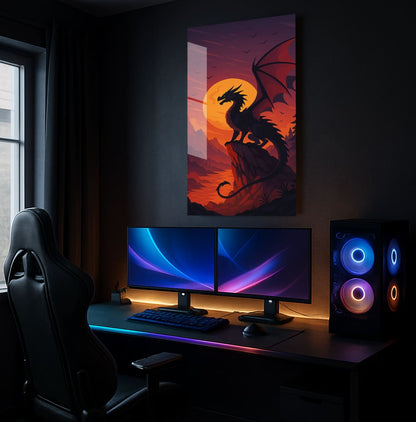 Dragon Sunset Majesty - Lifestyle Mockup