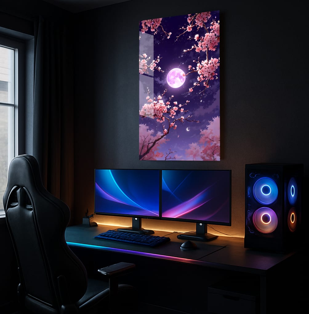 Blossoms Under Moonlight - Lifestyle Mockup