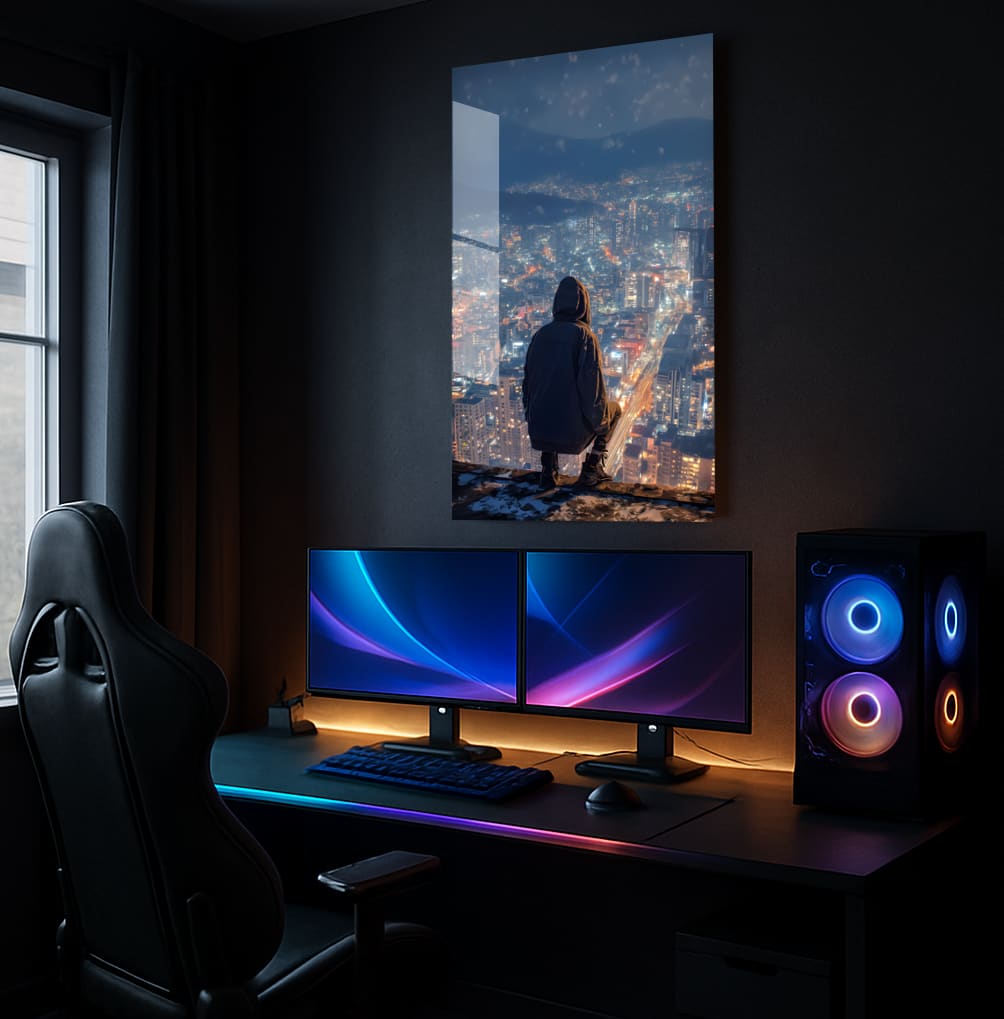 City Lights Gaze - Lifestyle Mockup