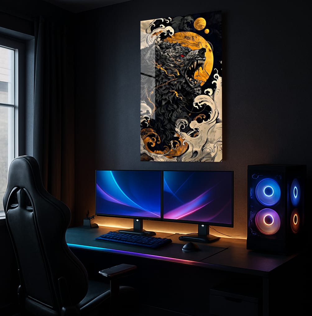 Lunar Wolf Fury - Showcase Mockup