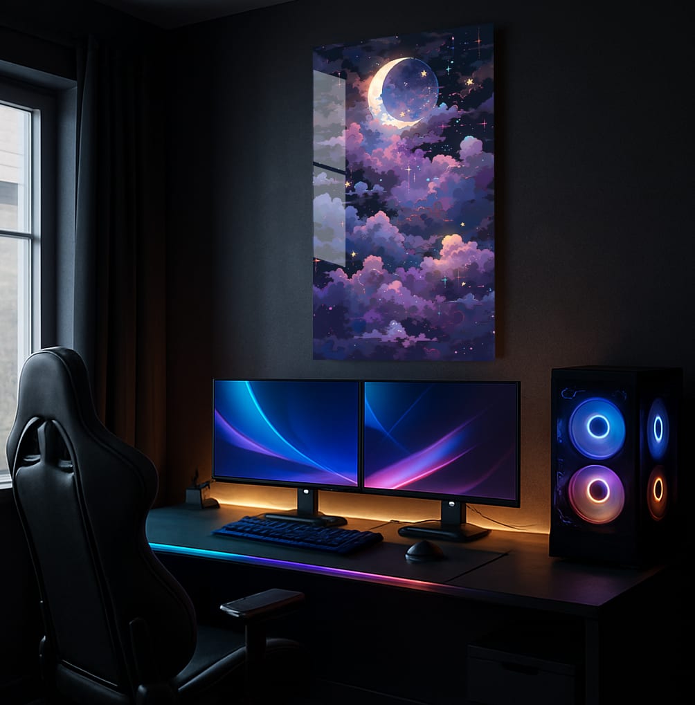 Celestial Dreamscape Glow - Lifestyle Mockup