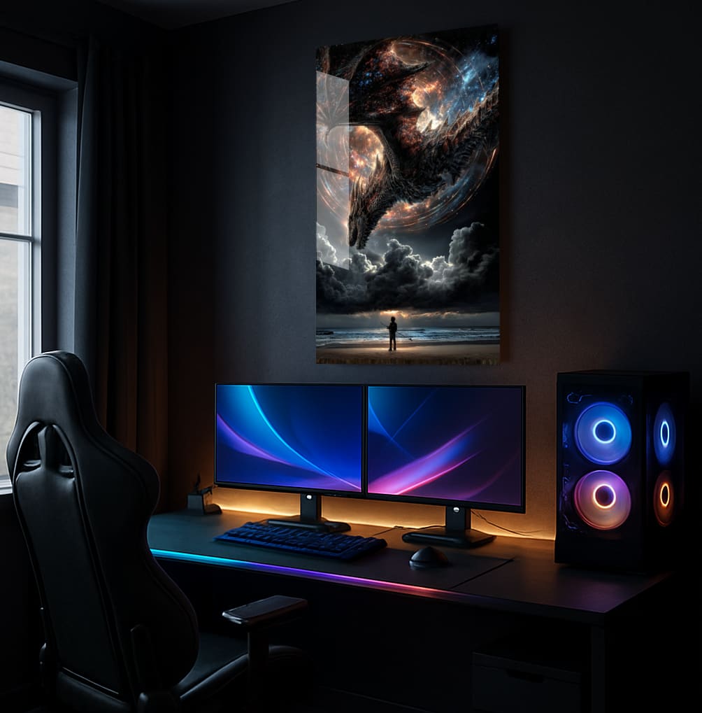 Cosmic Dragon's Shadow - Showcase Mockup