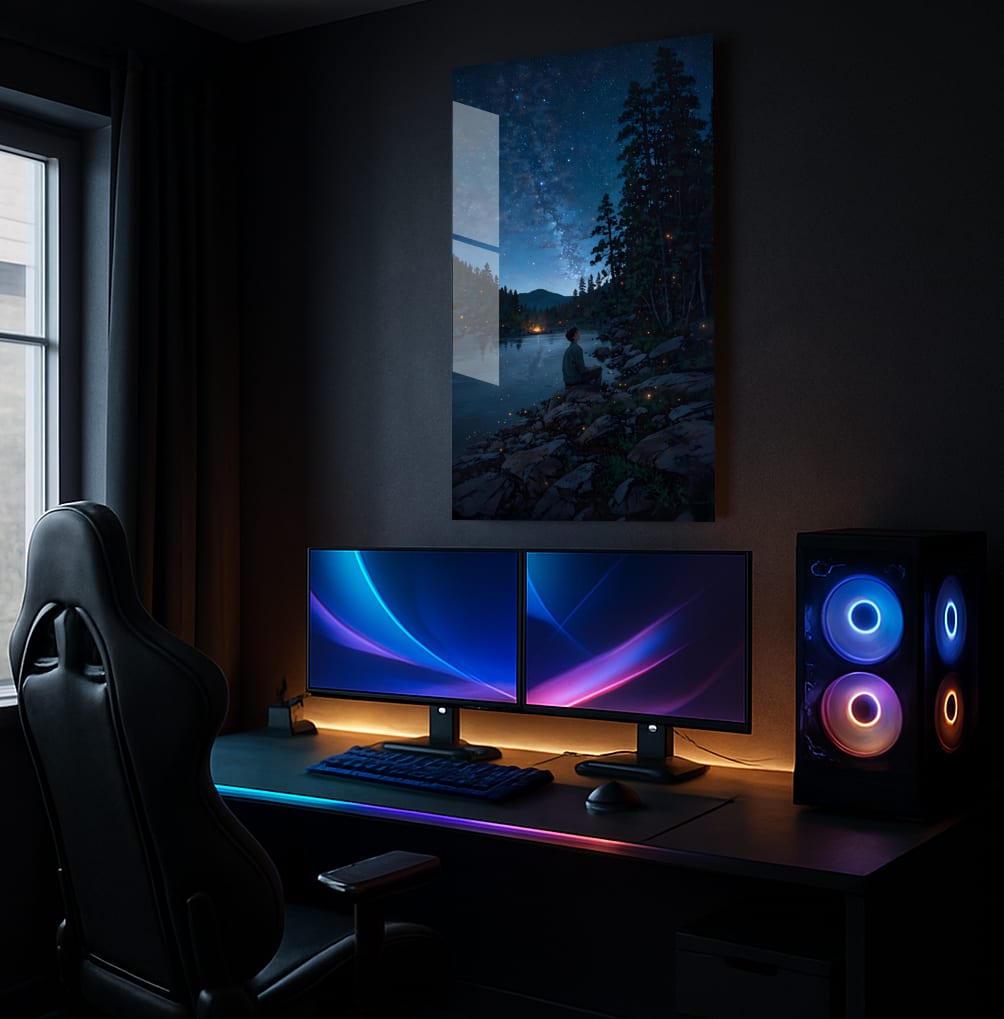 Stargazing by River - Showcase Mockup