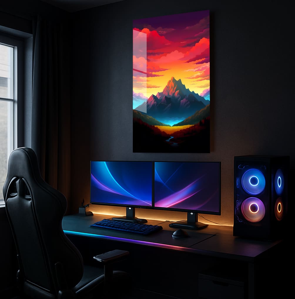 Crimson Mountain Majesty - Lifestyle Mockup