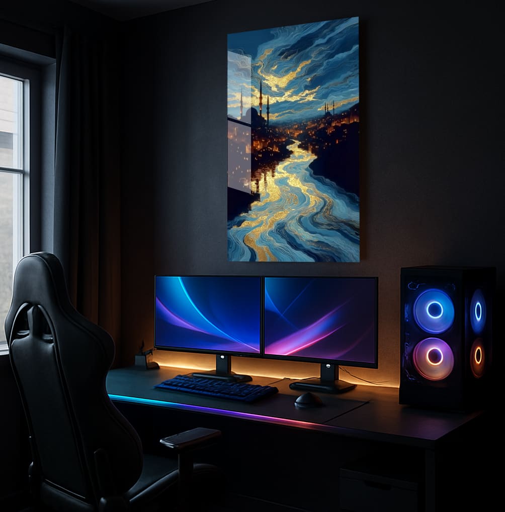 Golden River Dream - Showcase Mockup