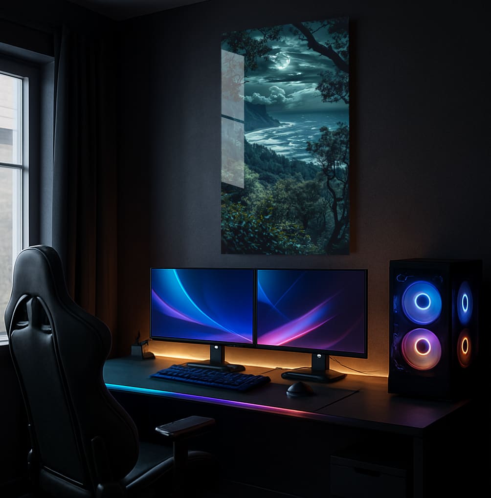 Nocturnal Coastal View - Lifestyle Mockup