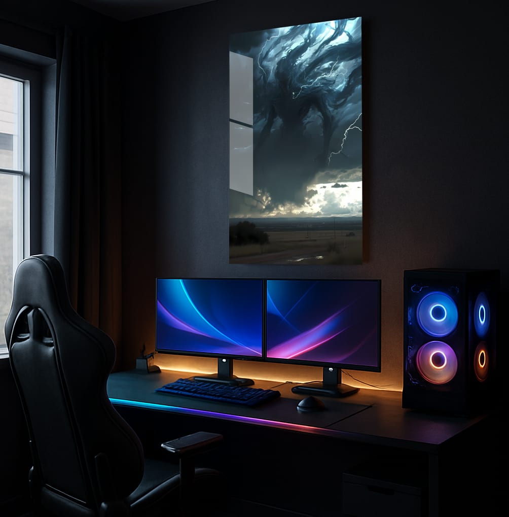 Storms Unleashed Above - Lifestyle Mockup