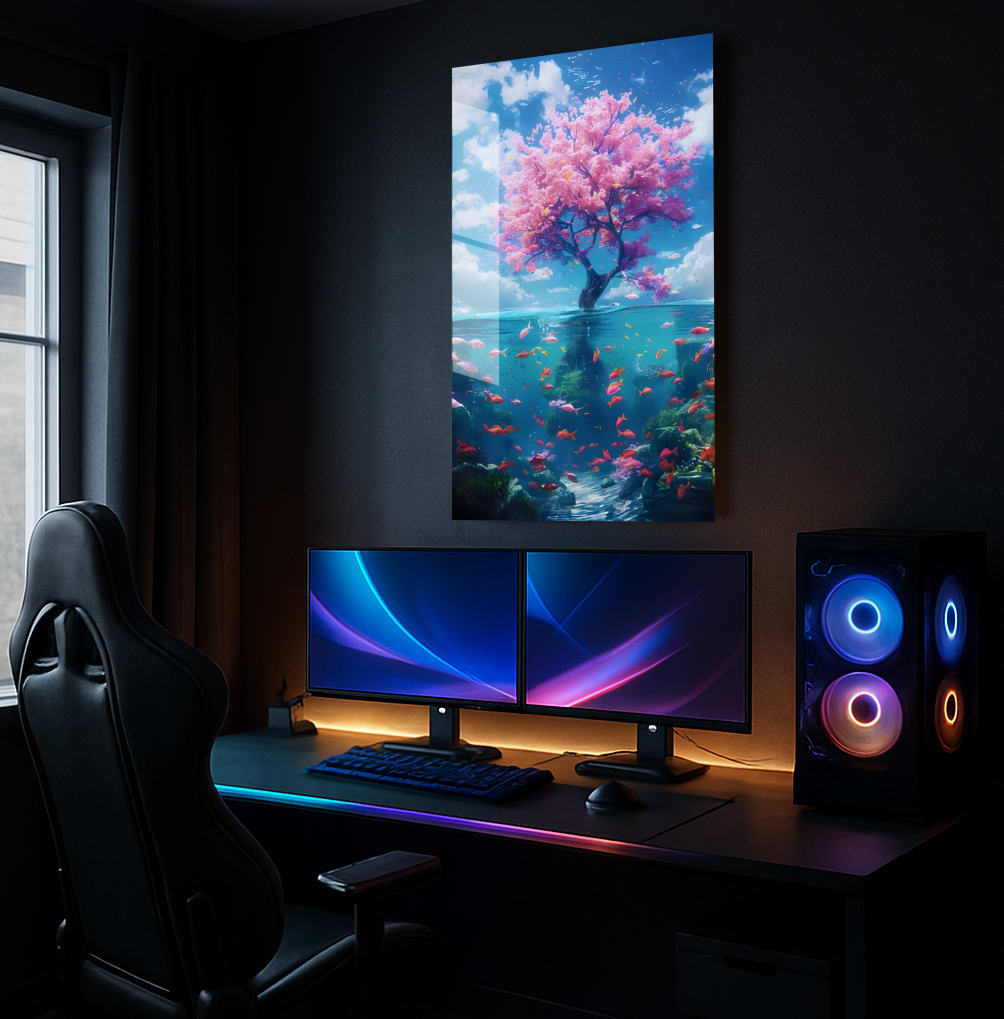 Underwater Cherry Blossom - Lifestyle Mockup