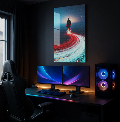 Fiery Transformation Path - Showcase Mockup