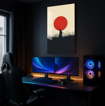 Solitary Samurai Sunset - Showcase Mockup