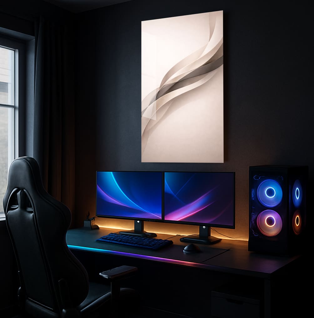 Delicate Curved Layers - Showcase Mockup