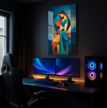 Geometric Woman Stillness - Showcase Mockup