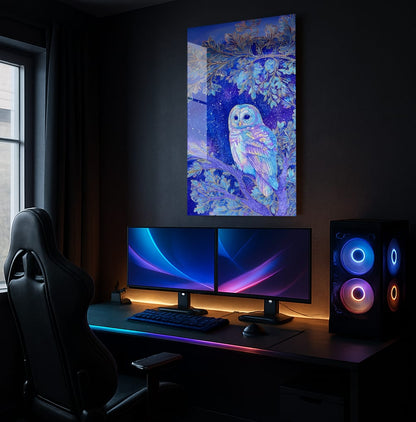 Cosmic Owl's Embrace - Showcase Mockup