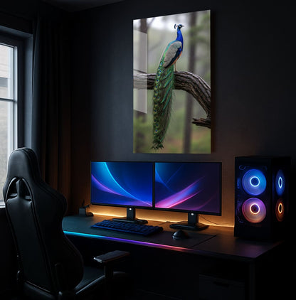 Majestic Peacock Perched - Lifestyle Mockup