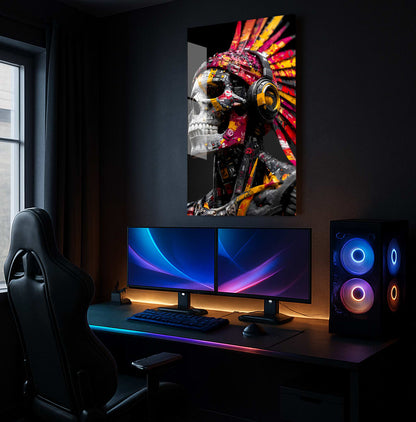 Cybernetic Skull Symphony - Lifestyle Mockup