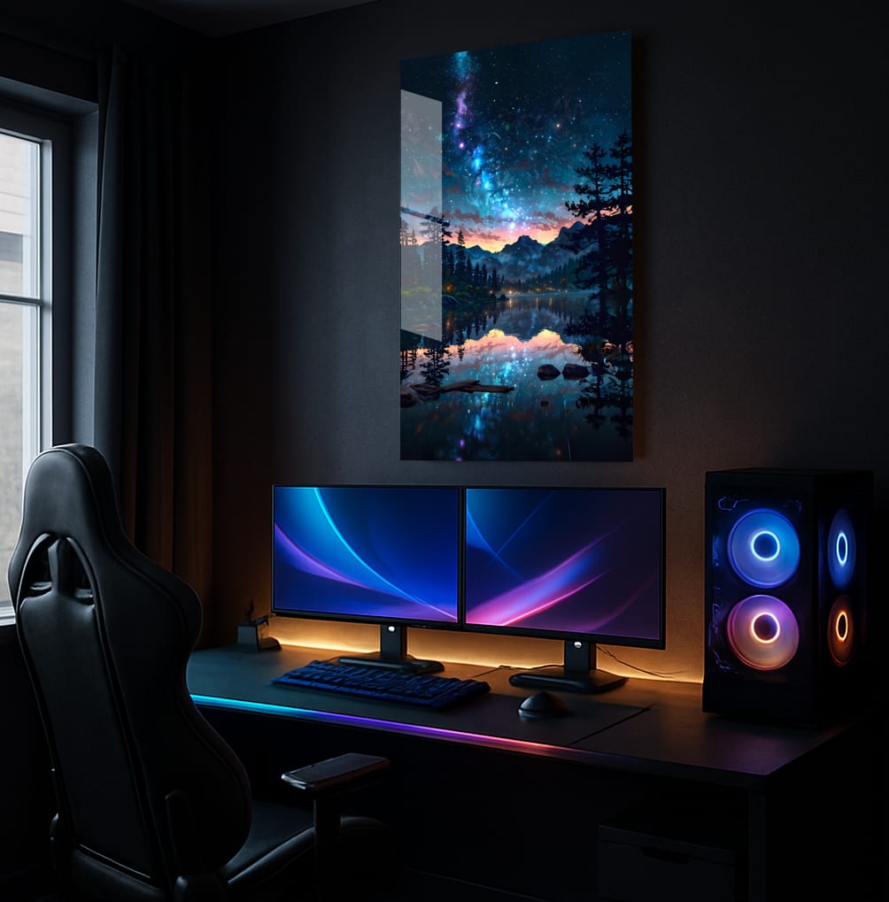 Starry Lake Serenity - Lifestyle Mockup