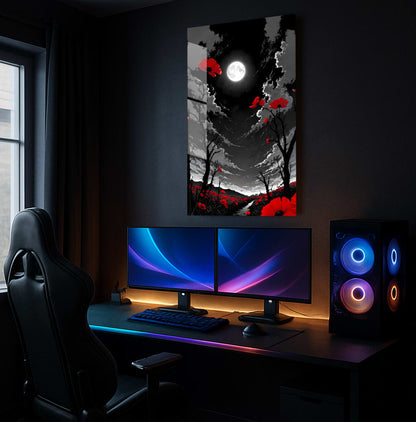 Crimson Night Meadow - Lifestyle Mockup