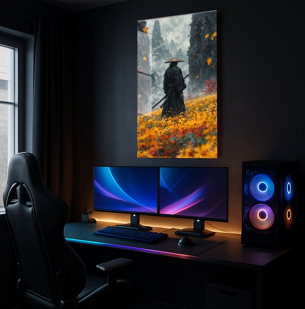 Samurai's Golden Meadow - Showcase Mockup