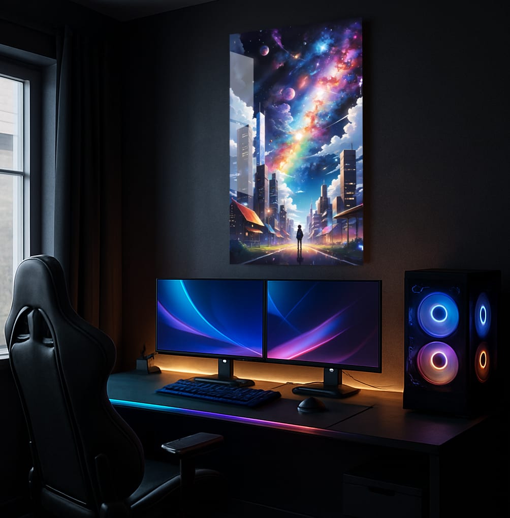 Cosmic Cityscape Dream - Lifestyle Mockup