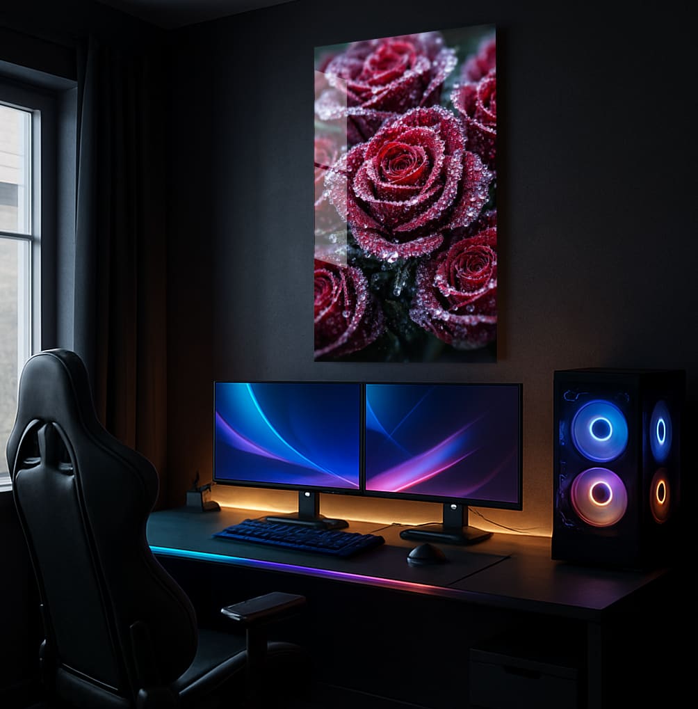 Crimson Dew Delight - Showcase Mockup