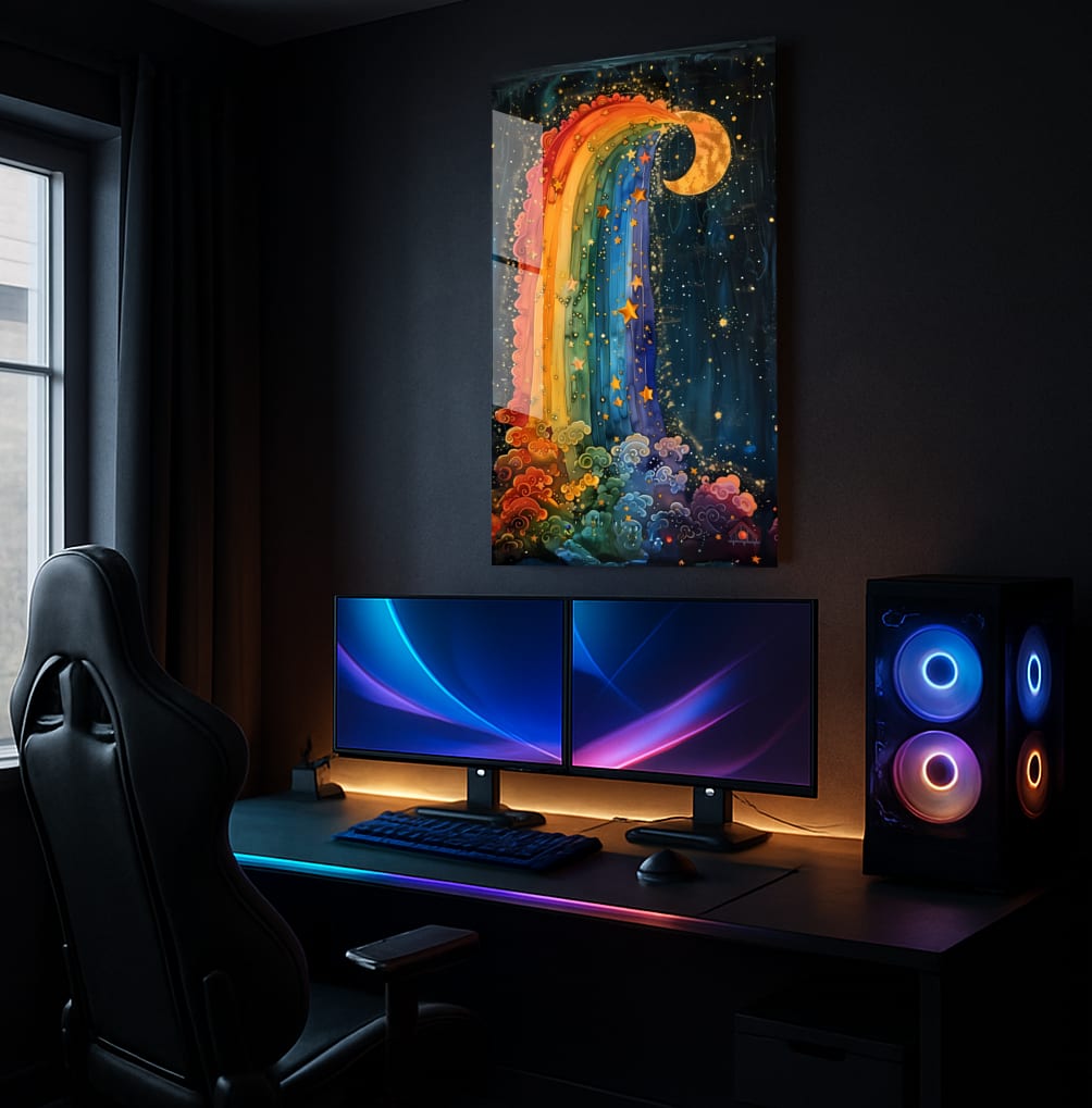 Lunar Rainbow Cascade - Lifestyle Mockup