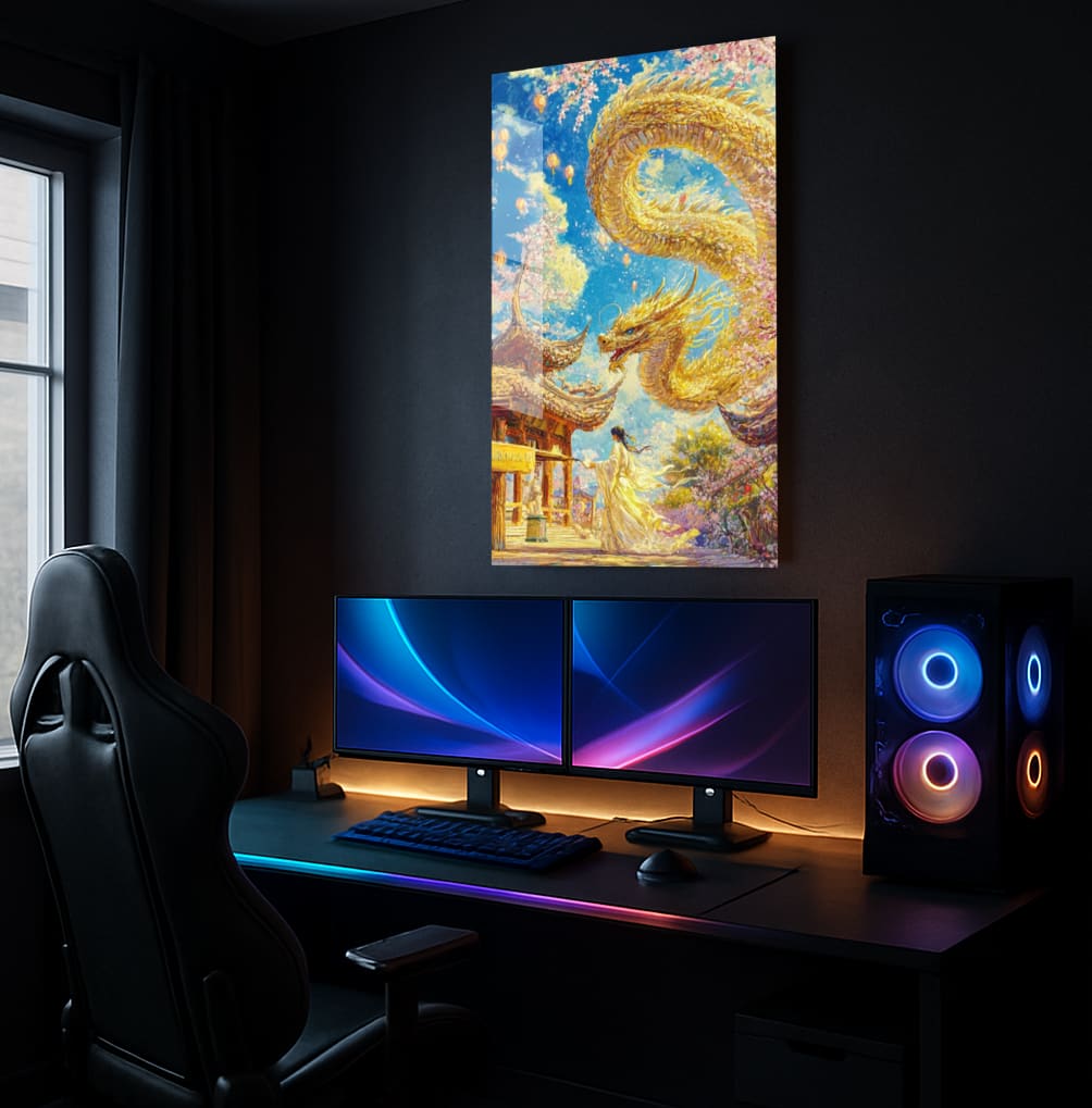 Golden Dragon Deity - Showcase Mockup