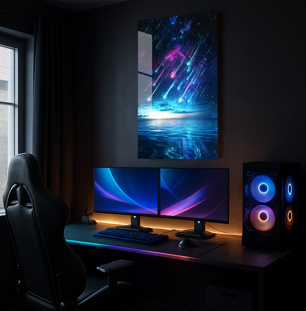 Cosmic Nightfall Scene - Lifestyle Mockup