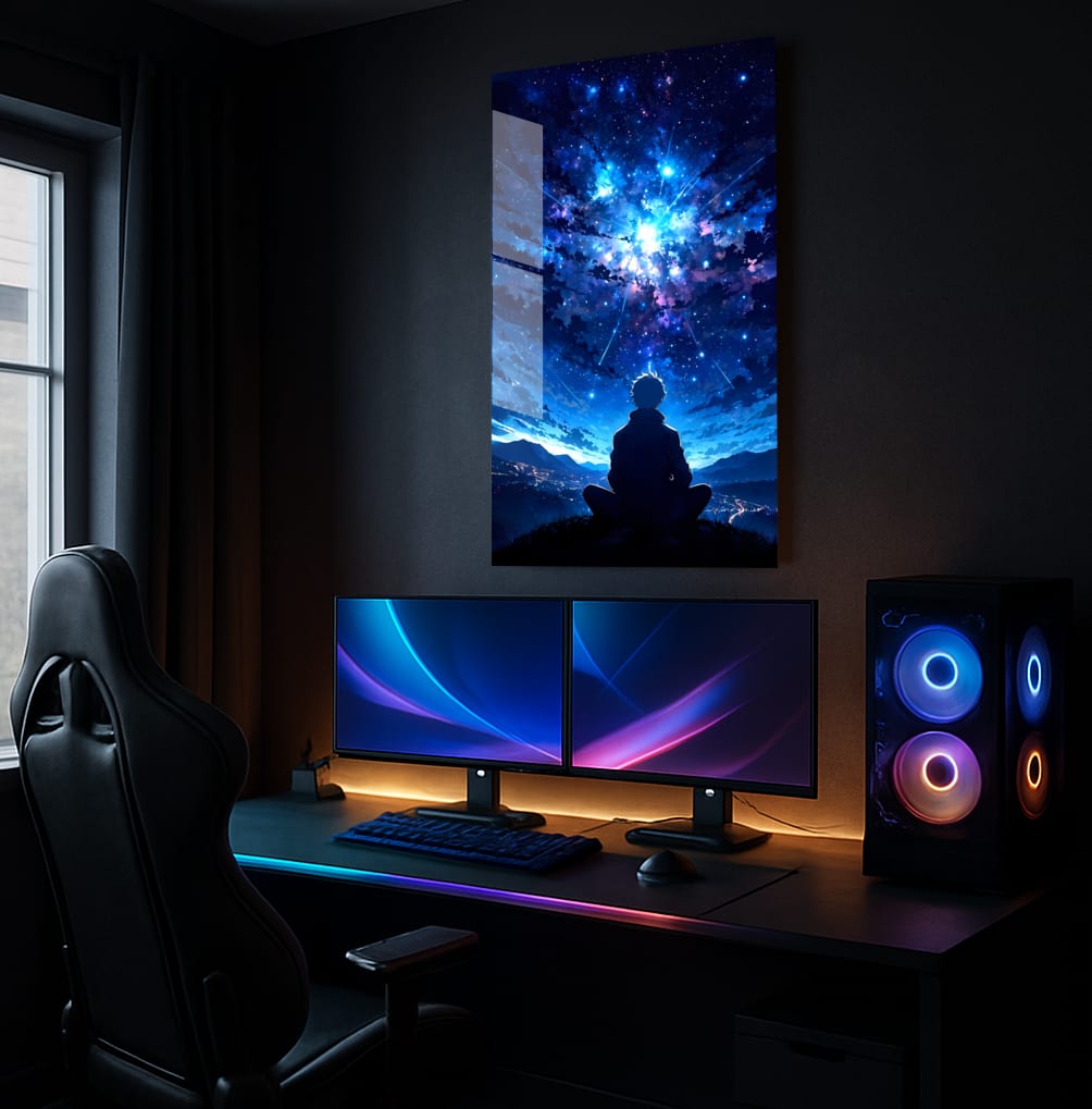 Celestial Dreamscape Gaze - Lifestyle Mockup