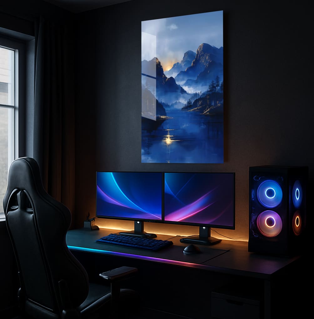 Azure Mountain Calm - Showcase Mockup